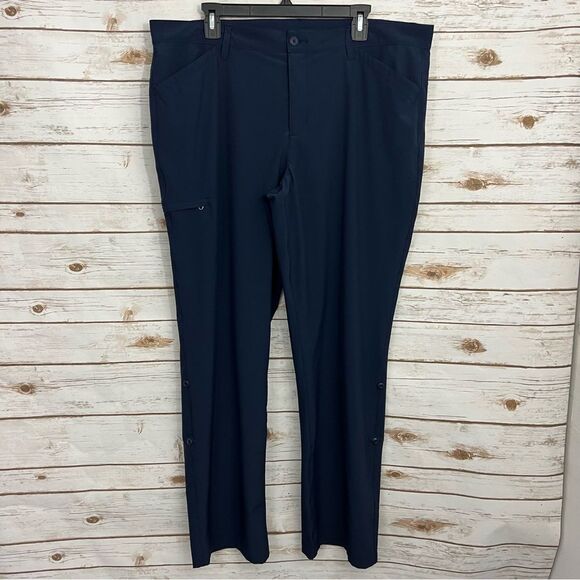 Eddie Bauer Navy Blue Outdoor Active Athletic Hiking Convertible Panta - Picture 1 of 6